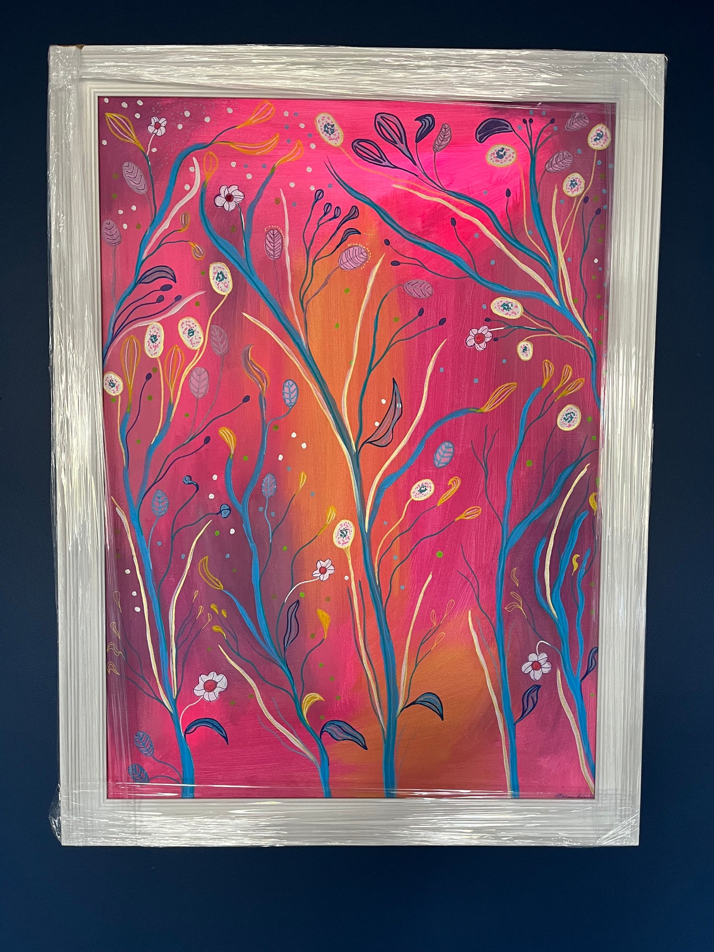 Neon Garden Framed .