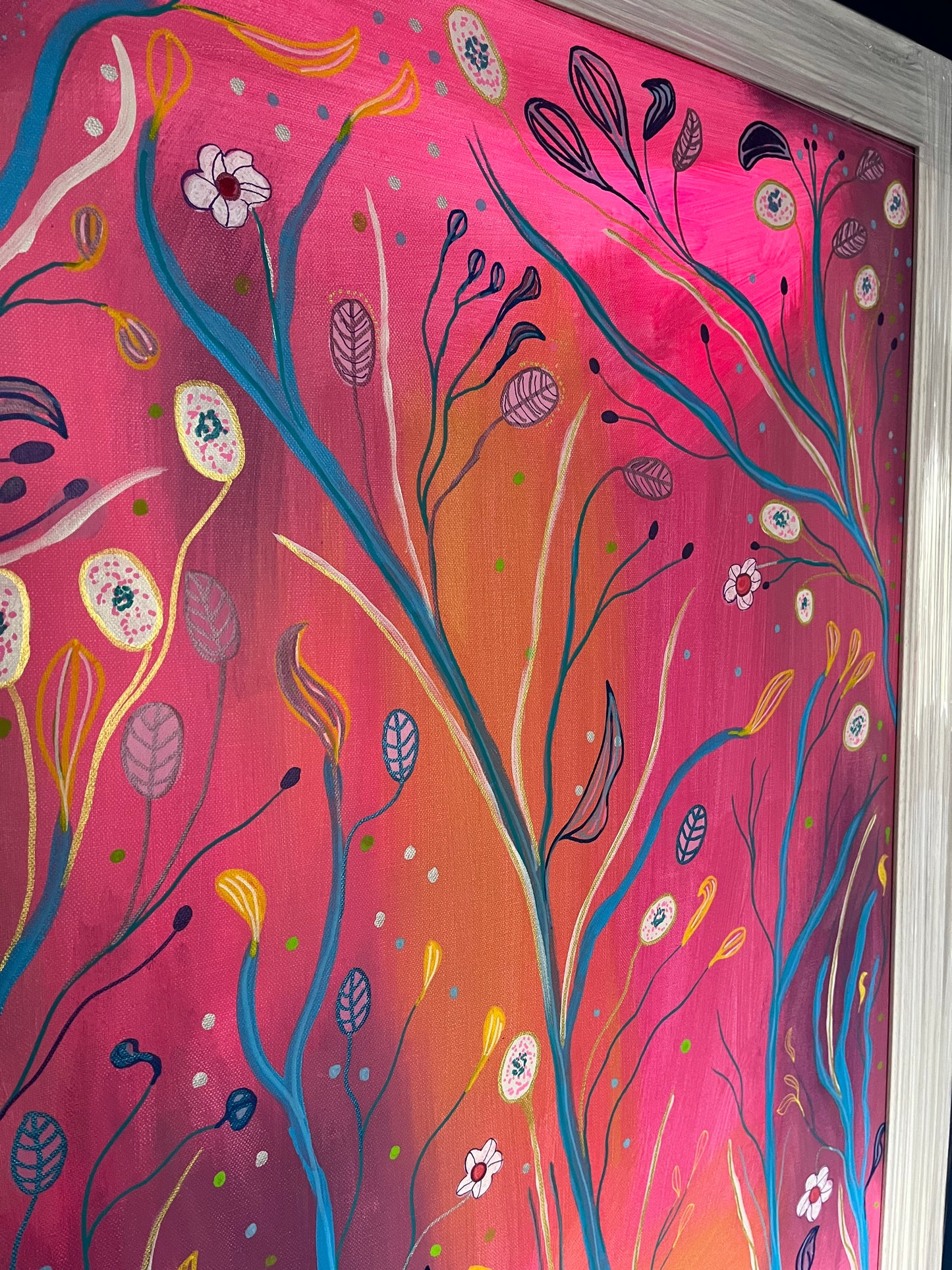 Neon Garden Framed .