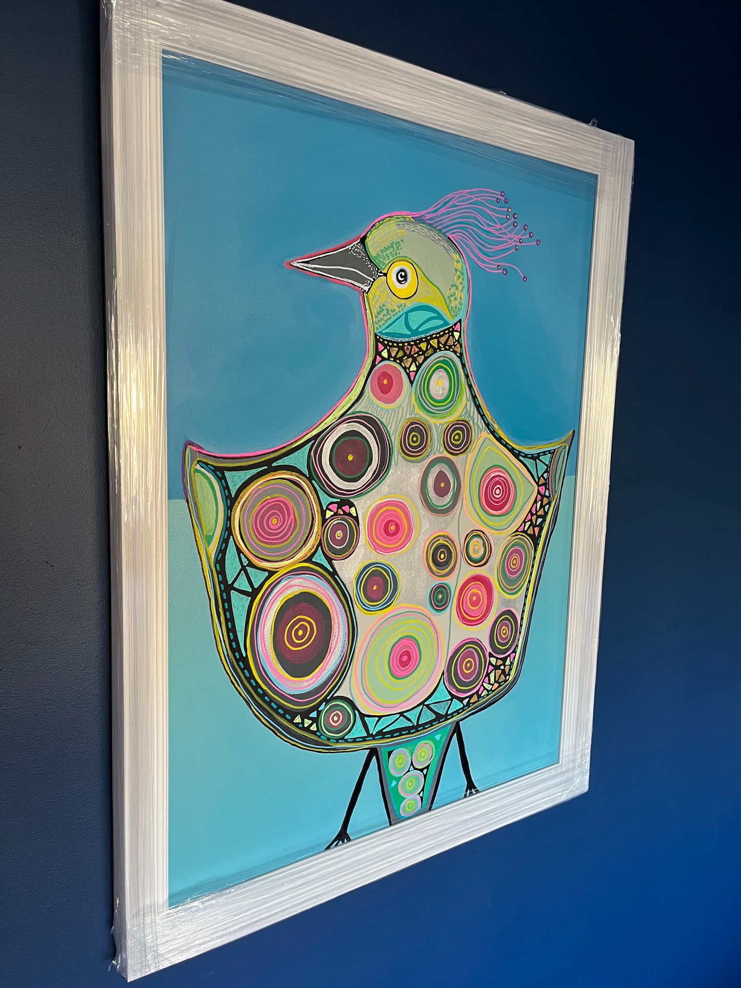 Bird of Paradise framed original .