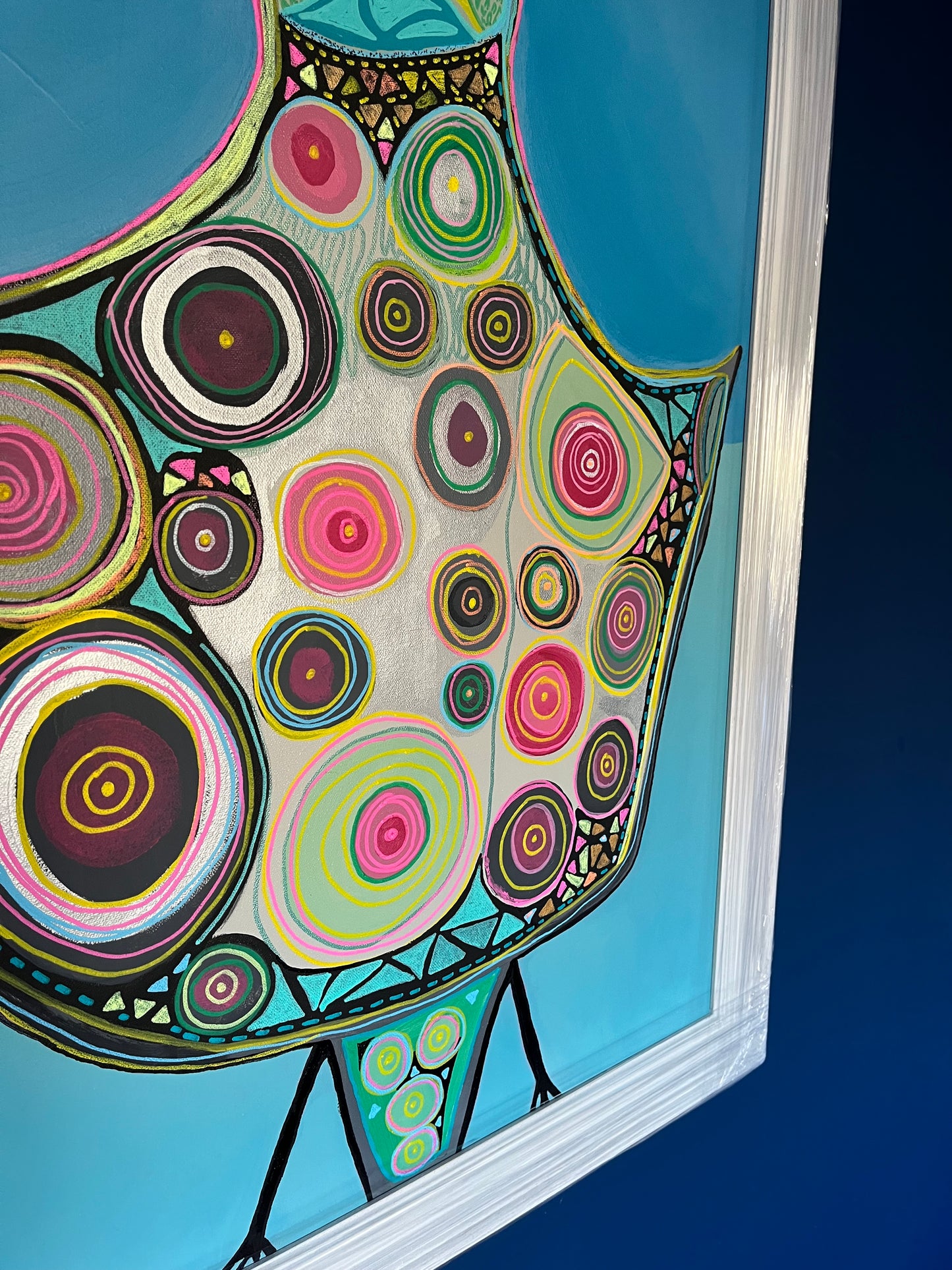 Bird of Paradise framed original .