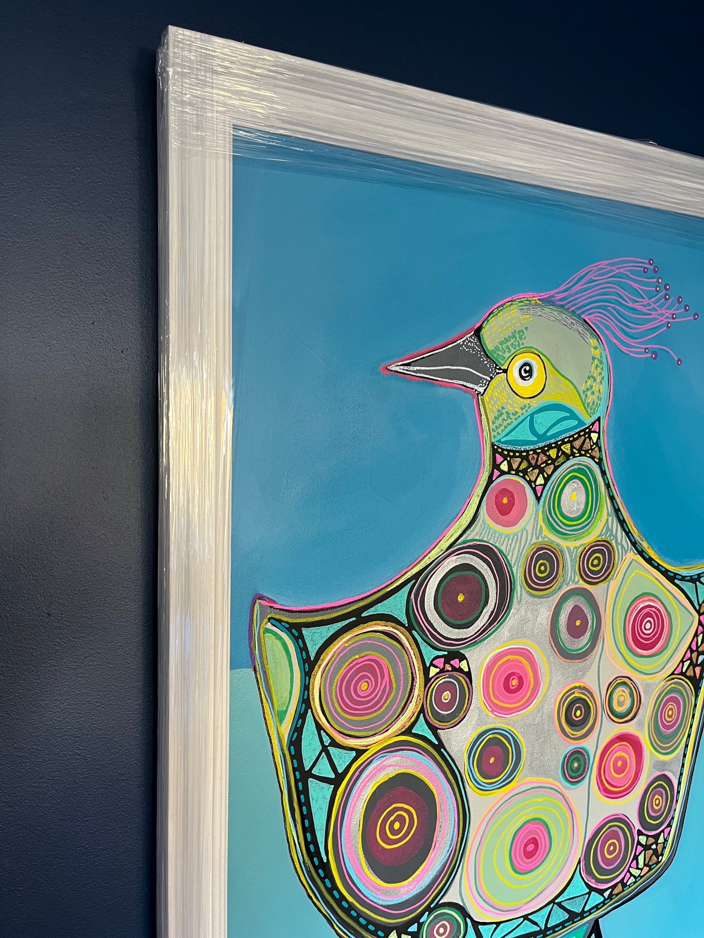 Bird of Paradise framed original .