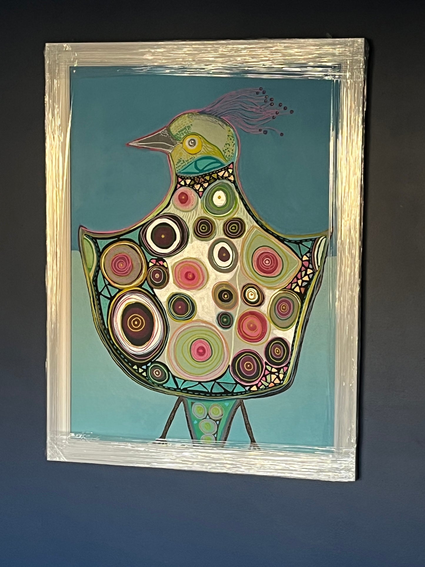 Bird of Paradise framed original .